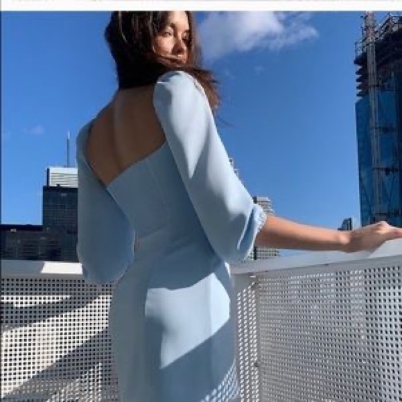 Aritzia Wilfred Novella dress size 4 in Heatwave Blue - Picture 2 of 5